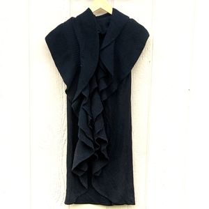 Alice + Olivia Sleeveless Ruffle Cardigan